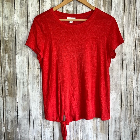 J. Jill Linen Red Blouse - Picture 1 of 4